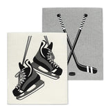 S/2 Swedish Dishcloths | Skates & Stick
