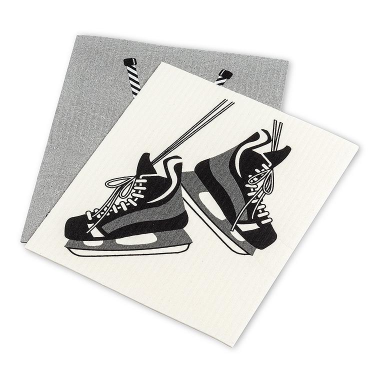 S/2 Swedish Dishcloths | Skates & Stick