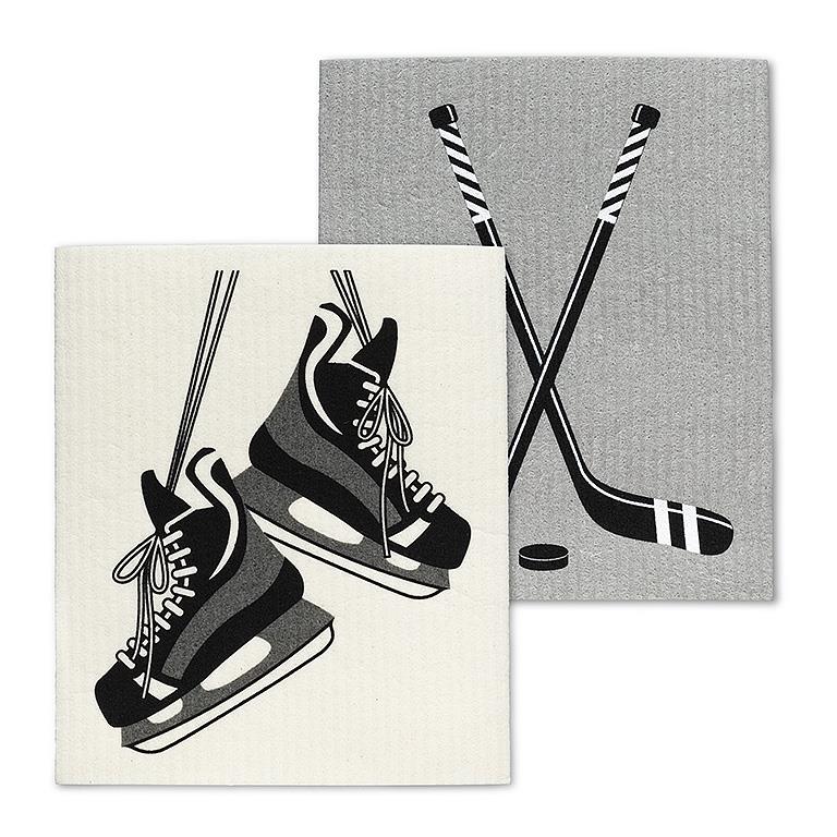 S/2 Swedish Dishcloths | Skates & Stick