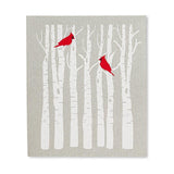 Set of 2 Swedish Dishcloths | Birch Forest & Cardinal