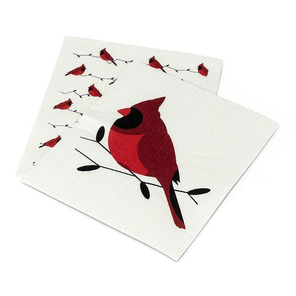 S/2 Swedish Dishcloths | Cardinals