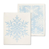 S/2 Swedish Dishcloths | Glitter Snowflakes