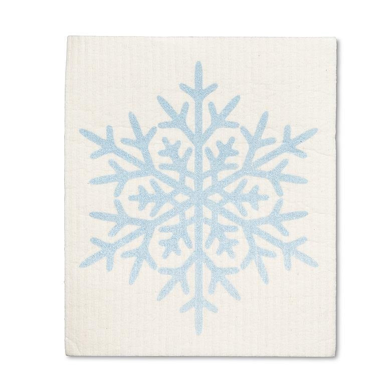 S/2 Swedish Dishcloths | Glitter Snowflakes