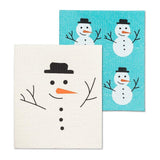 S/2 Swedish Dishcloths | Simple Snowman