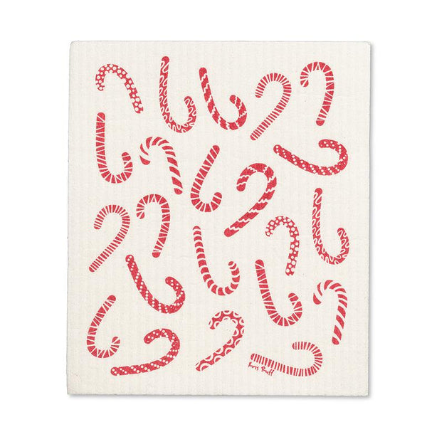 S/2 Swedish Dishcloths | Candy Canes