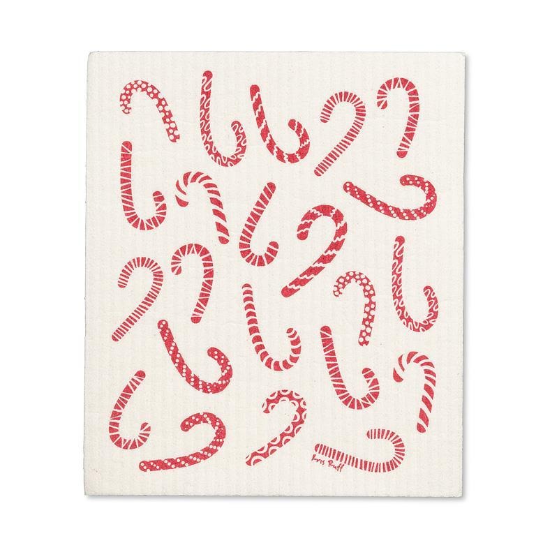 S/2 Swedish Dishcloths | Candy Cane