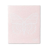 Set of 2 Swedish Dishcloths | Pink Butterflies