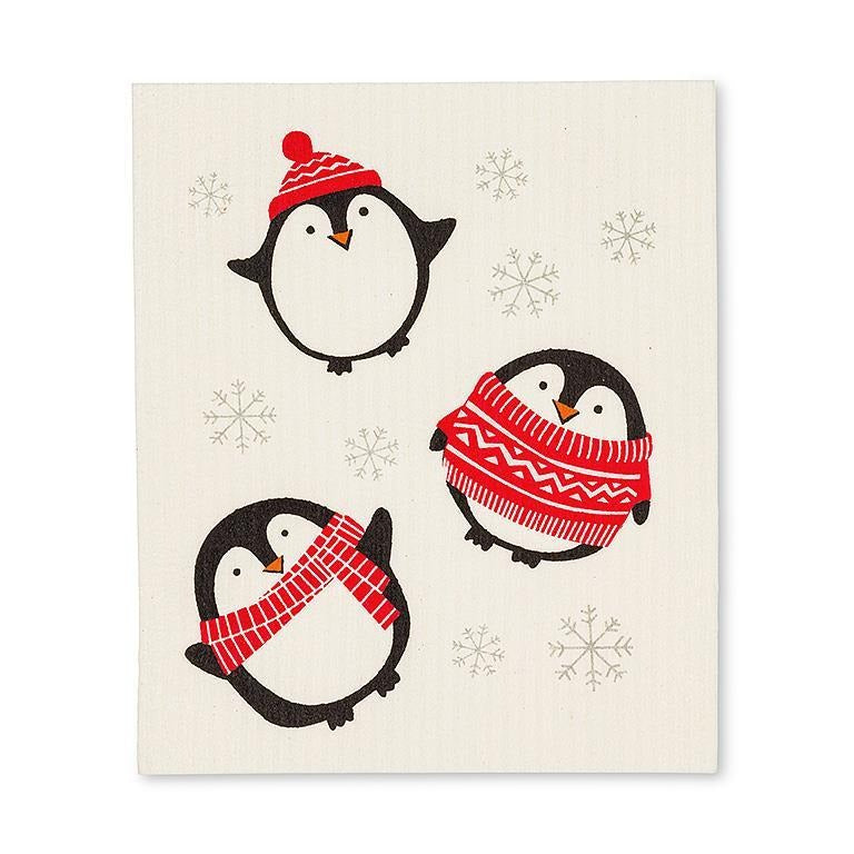 S/2 Swedish Dishcloths | Holiday Penguin