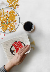 S/2 Swedish Dishcloths | Holiday Penguin