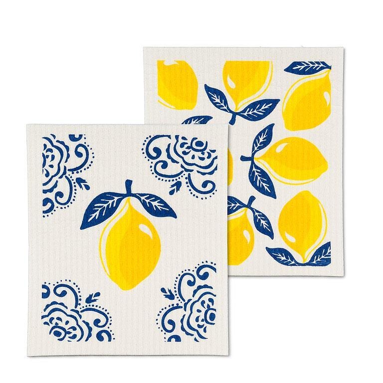Set of 2 Swedish Dishcloths | Sorrento Lemon