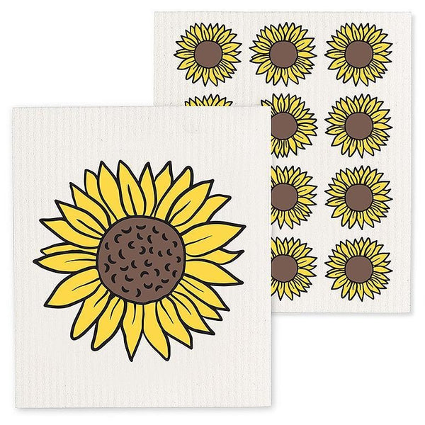 Set of 2 Swedish Dishcloths | Sunflowers