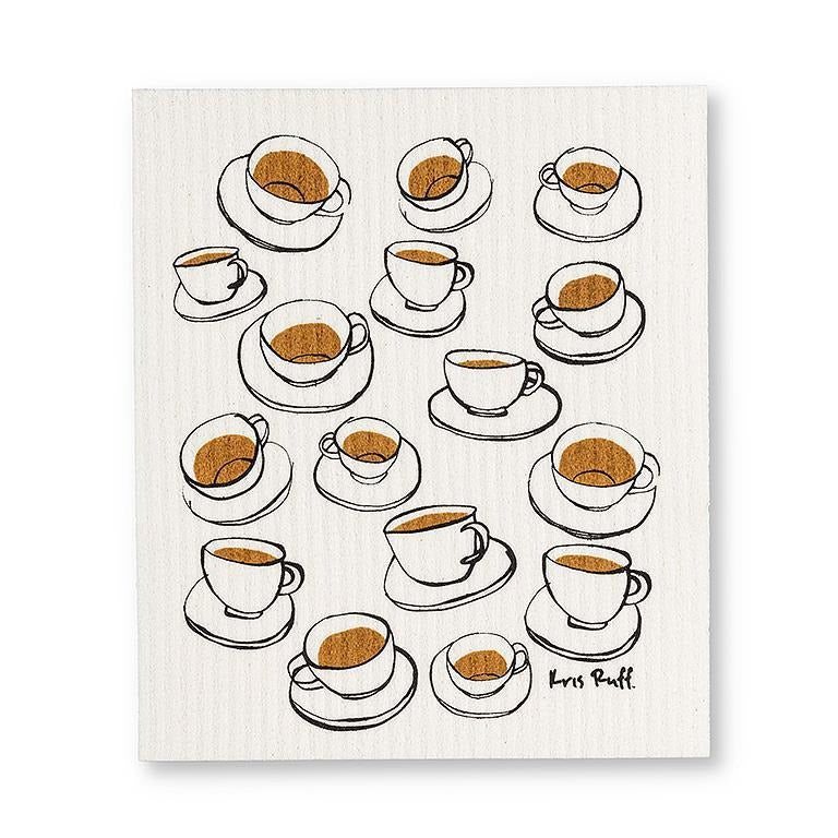 Set of 2 Swedish Dishcloths | Teacups