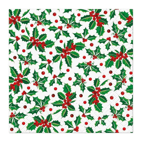 Cocktail Napkins | Holly Pattern