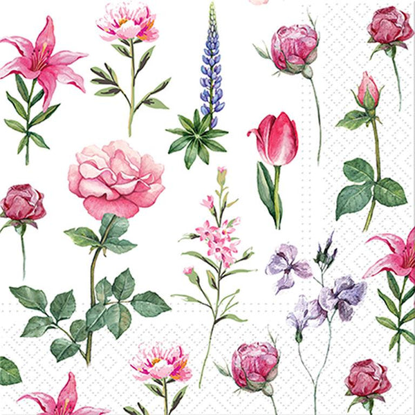 20pk Paper Lunch Napkins | Floral Garden