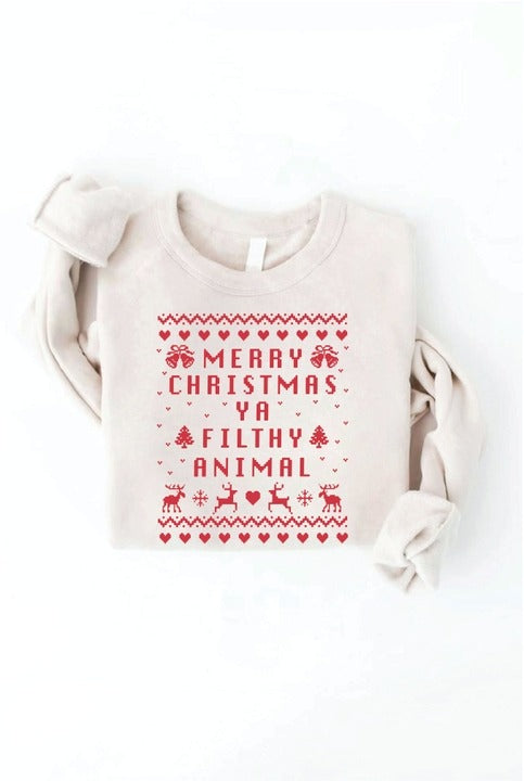 Merry Christmas Sweatshirt | Heather Dust