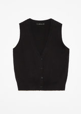 Berberis Knitted Vest | Black