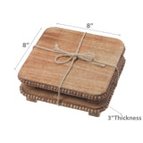 Beaded Square Trivet | Set of 2