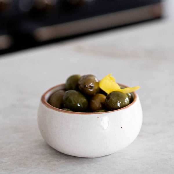 White Speckled Dip Bowl