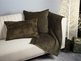 Dark Green Chenille Pillow | 16x24