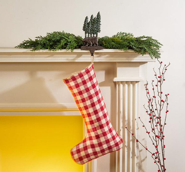 Gingham Stocking | Red