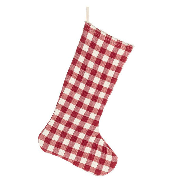 Gingham Stocking | Red