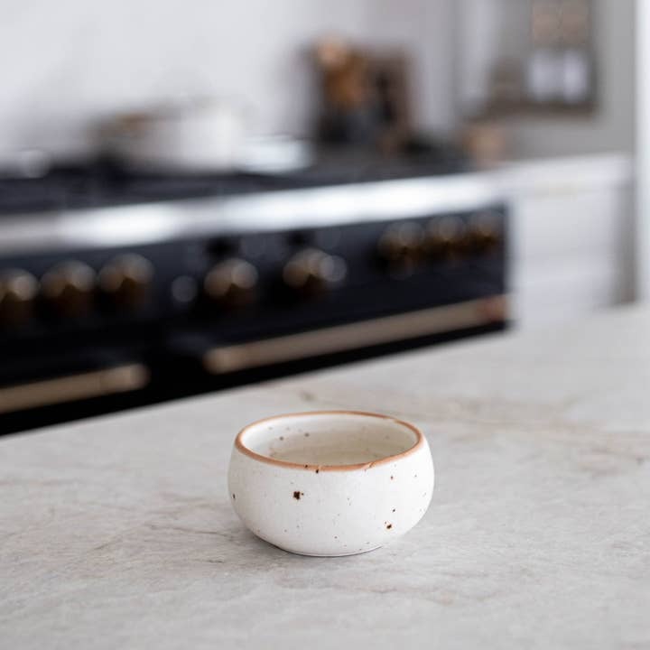 White Speckled Dip Bowl