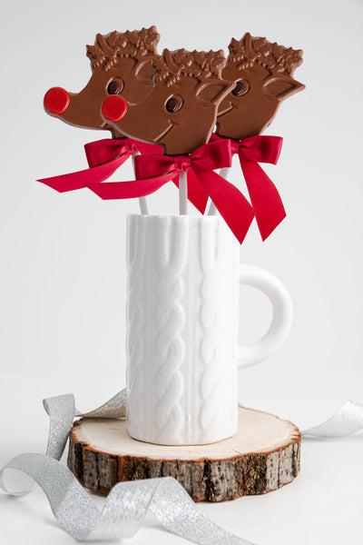 Milk Chocolate Rudolph Lollipop