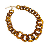 Acrylic Chunky Link Chain Necklace | Amber