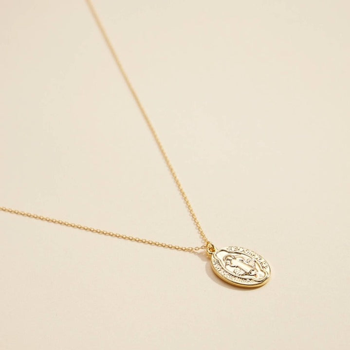 Oval Coin Necklace | Gold