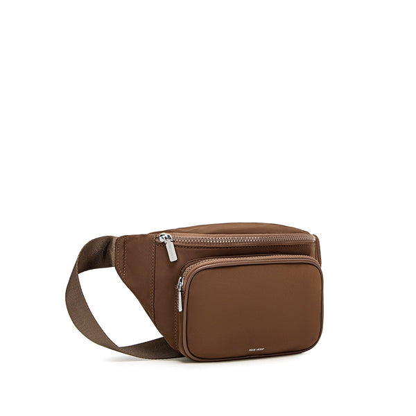 Aaliyah Fanny Pack | Espresso Brown Nylon