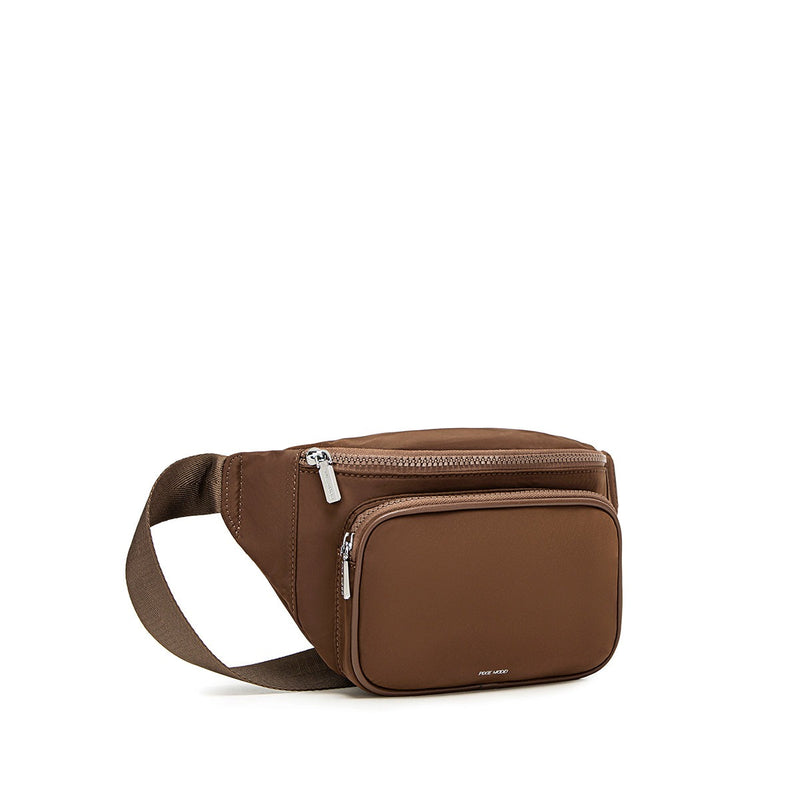 Aaliyah Fanny Pack | Espresso Brown Nylon