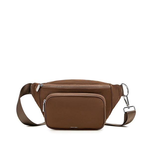 Aaliyah Fanny Pack | Espresso Brown Nylon