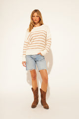 Abel Sweater | Fawn Stripe
