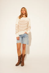 Abel Sweater | Fawn Stripe