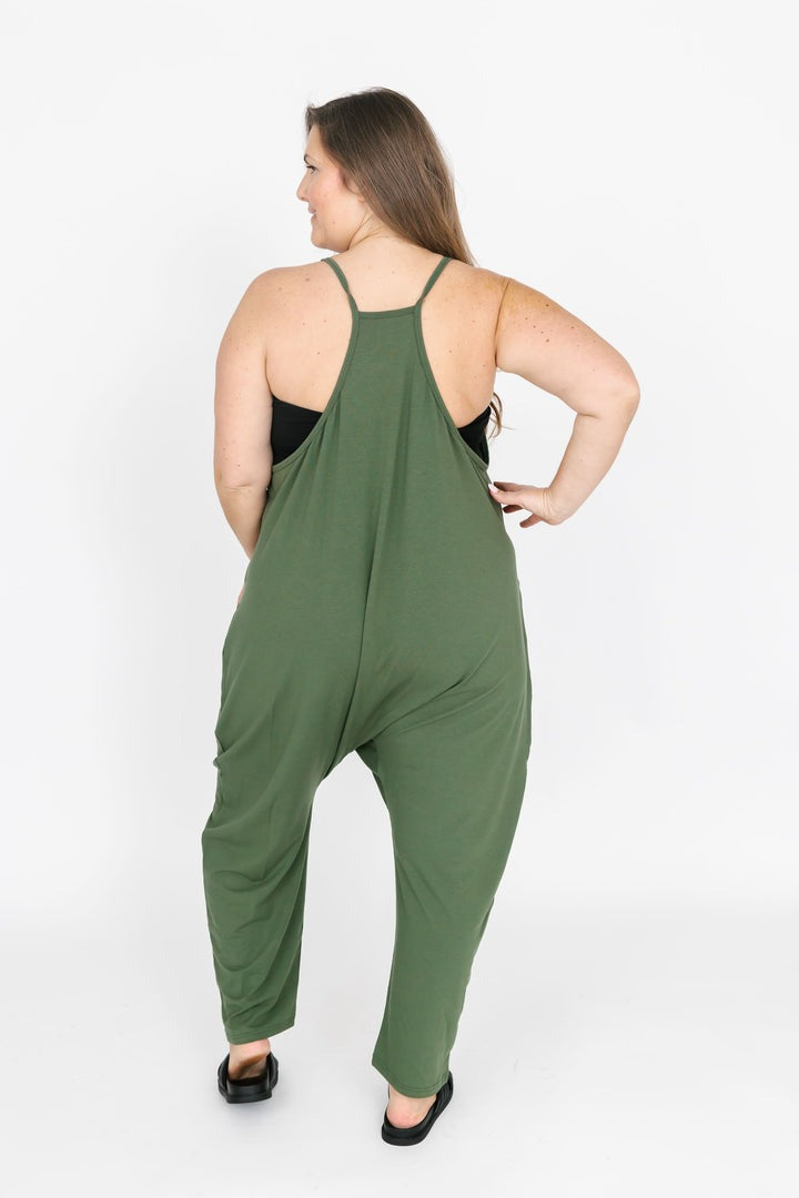 Abigael Romper | Moss - FINAL SALE