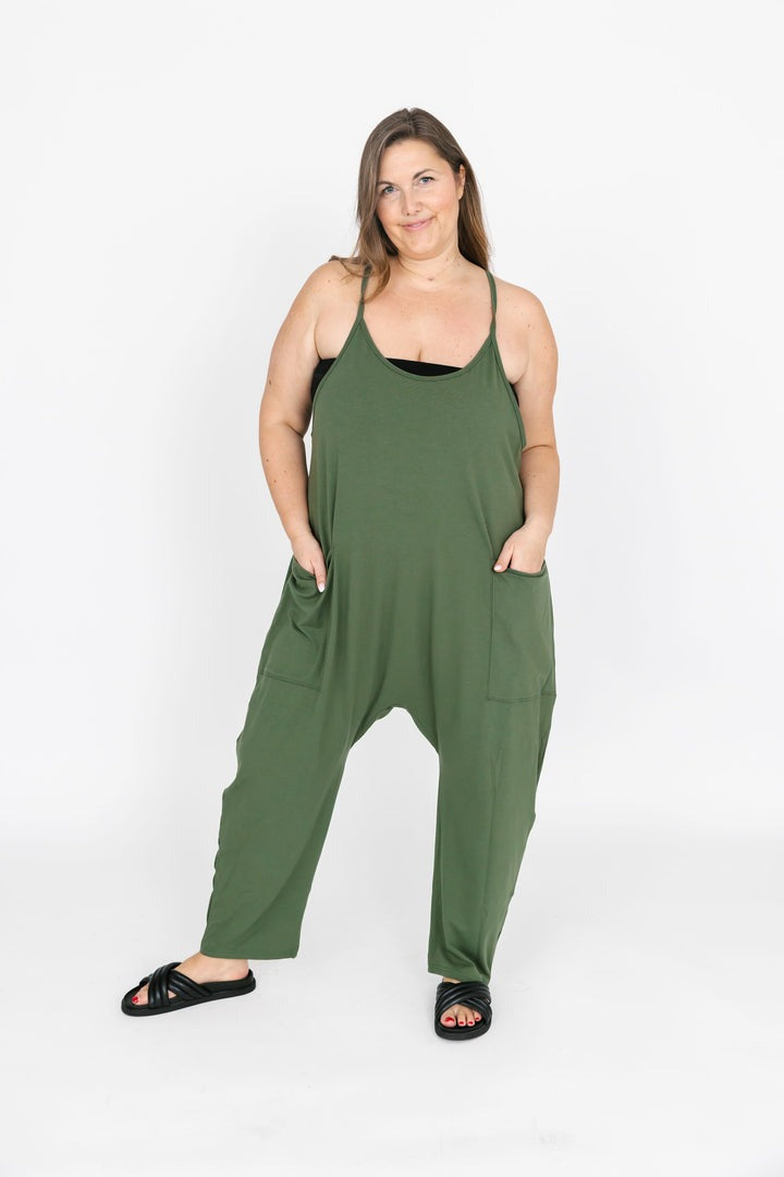 Abigael Romper | Moss - FINAL SALE