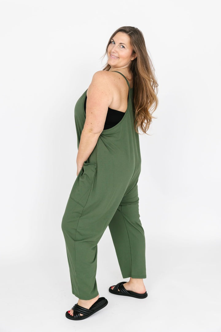 Abigael Romper | Moss - FINAL SALE