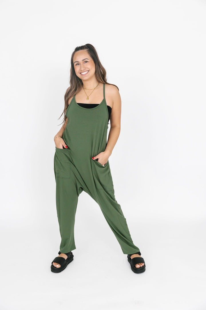 Abigael Romper | Moss - FINAL SALE