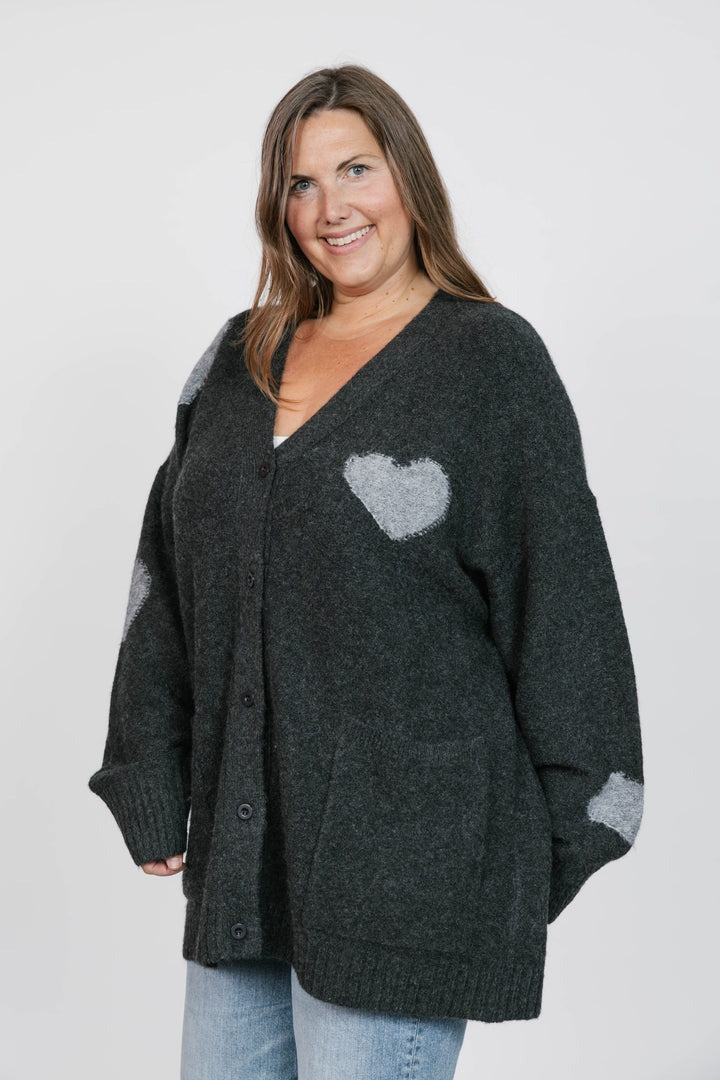 Adora Cardigan | Charcoal/Grey