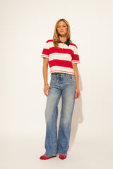 Angelo Top | Preppy Crimson
