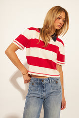 Angelo Top | Preppy Crimson