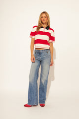 Angelo Top | Preppy Crimson