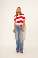 Angelo Top | Preppy Crimson