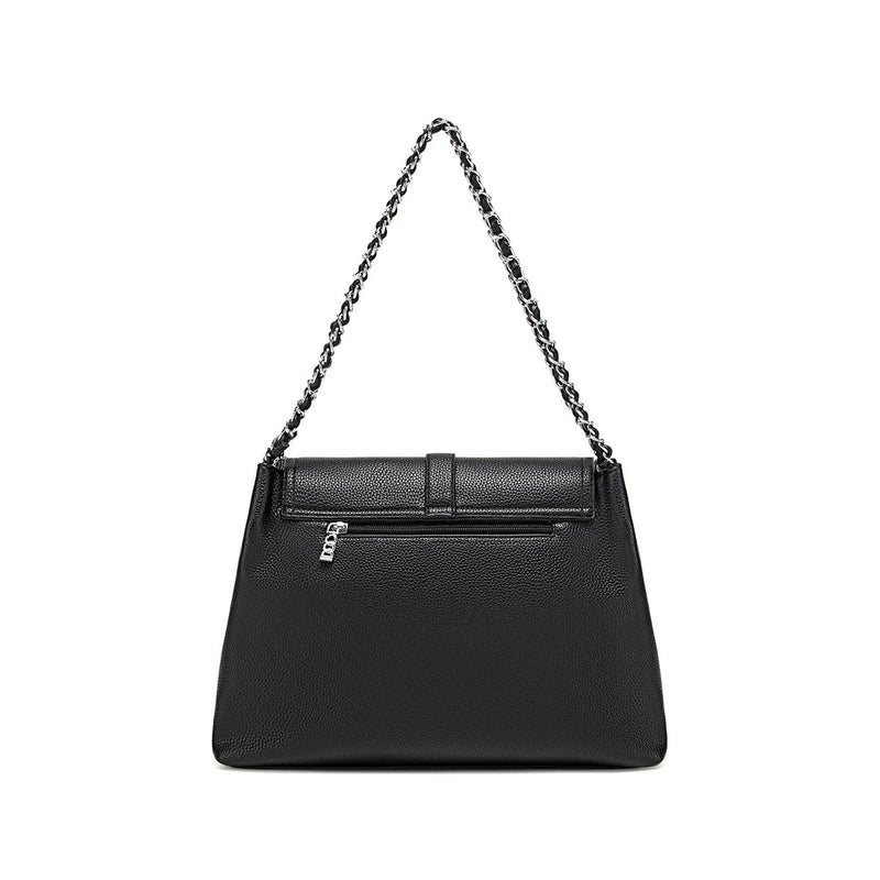 Aria Shoulder Bag | Black Pebbled