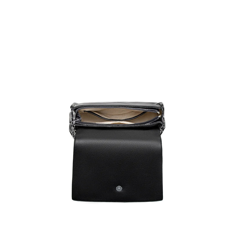 Aria Shoulder Bag | Black Pebbled