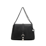 Aria Shoulder Bag | Black Pebbled