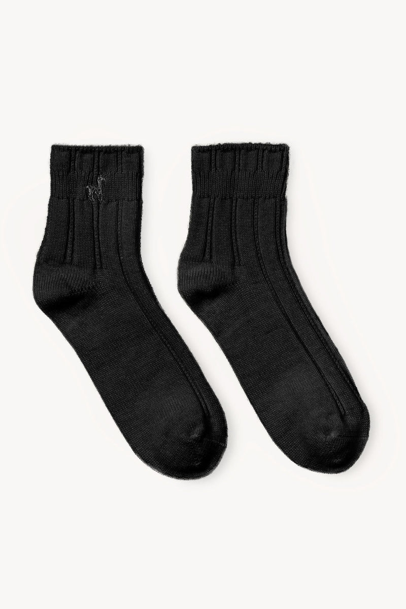 Alpaca Vivian Socks | Black