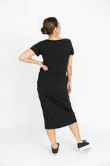 Athena Wrap Dress | Black