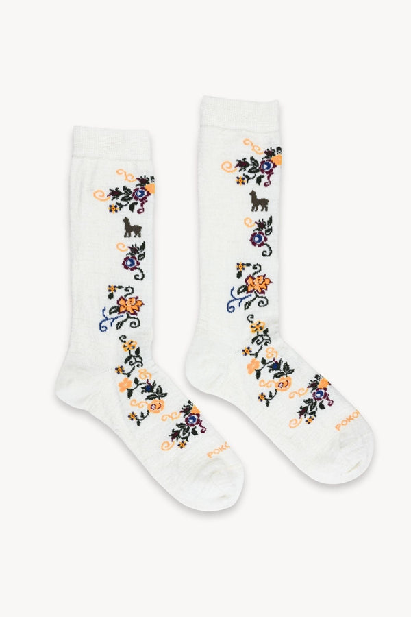 Alpaca Print Socks | Wild Rose