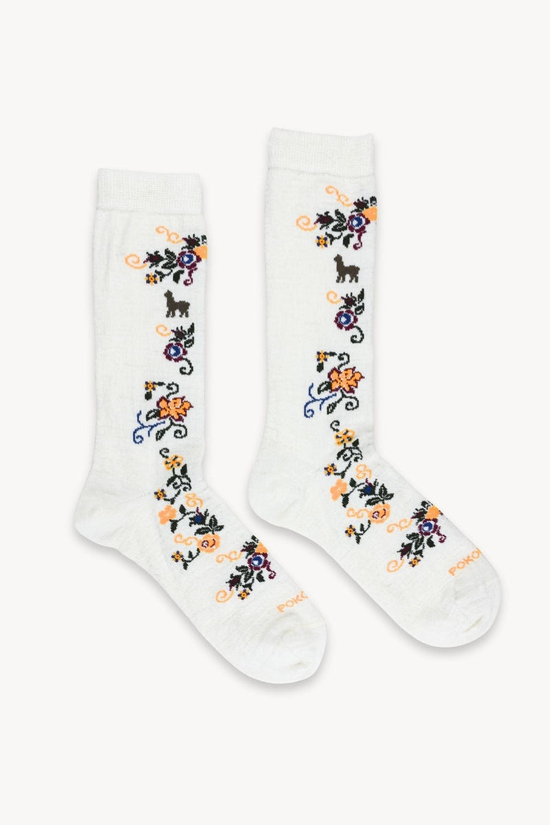 Alpaca Print Socks | Wild Rose